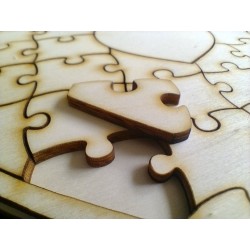 Bastelidee Holz-Puzzle Herz 53 Teile 30x25 cm zum selbst bemalen