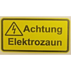 Warnschild Achtung Elektro Zaun Weidezaun Hochspannung graviert nicht gedruckt