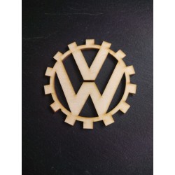 10x Untersetzer aus Holz mit KDF VW Logo Untersetzer Bierdeckel Glas Vase