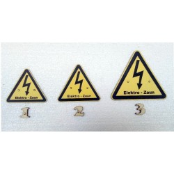 5 Stück Warnschilder Vorsicht Elektro - Zaun Weidezaun Hochspannung ver. Größen
